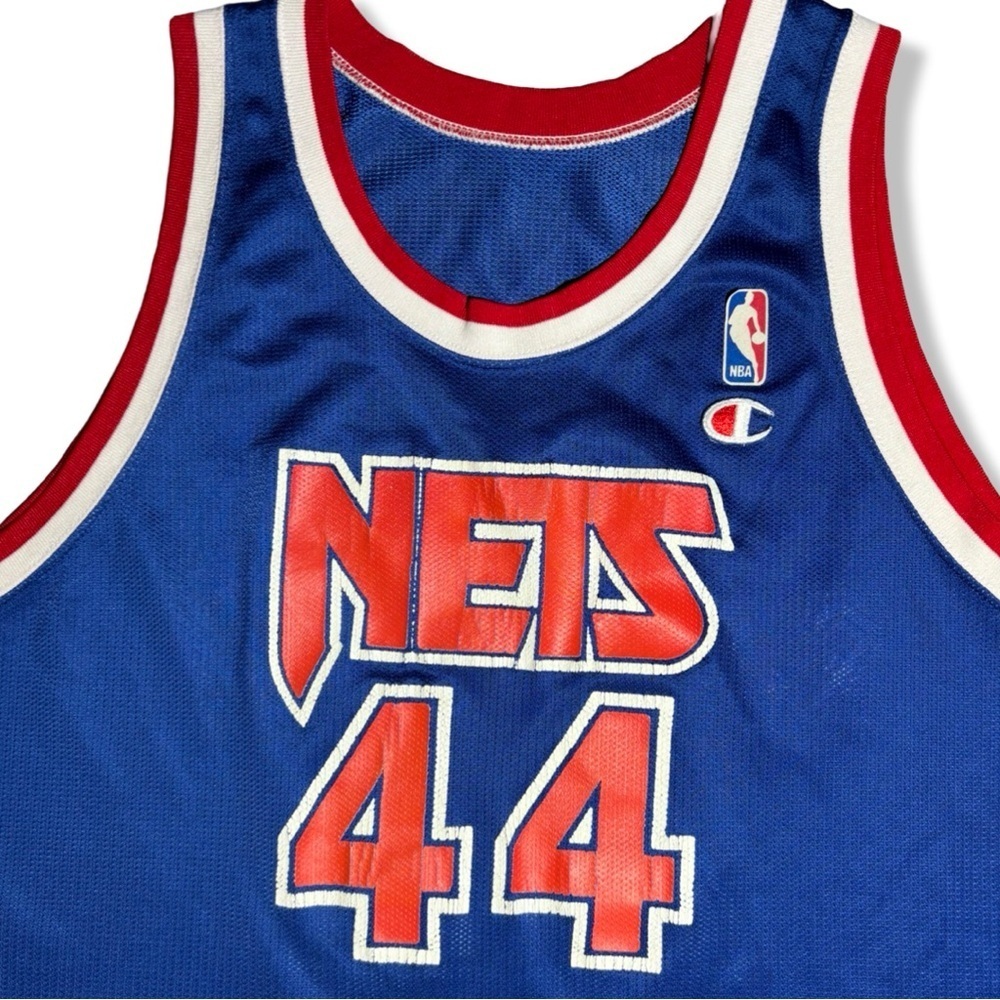 Vintage 90s Champion Derrick Coleman NY Nets Basketball Jersey - Picture 3 of 5